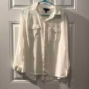 White button up blouse